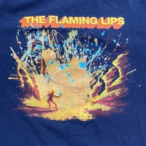 Vintage The Flaming Lips Black Tshirt At War With Mystics Y2K Band Tee Small - Picture 7 of 10